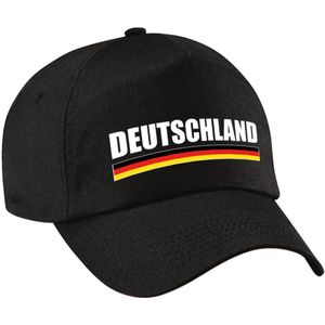 Duitsland/Deutschland landen pet/baseball cap zwart volwassenen - Verkleedhoofddeksels