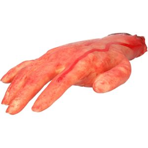Bloederige afgehakte nep hand - Fopartikelen