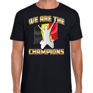 Verkleed T-shirt voor heren - Belgie - zwart - voetbal supporter - themafeest - Feestshirts