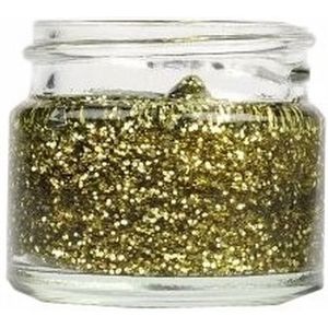 Goudkleurige glittergel van Superstar - Verkleedhaarkleuring