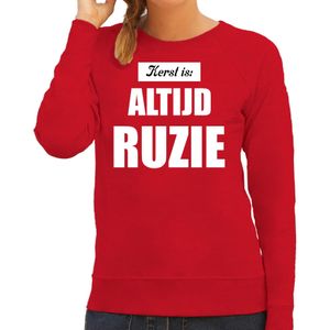 Rode foute kersttrui / sweater Kerst is: altijd ruzie outfit dames - kerst truien