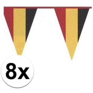 8x Vlaggenlijn in belgische kleuren - Vlaggenlijnen