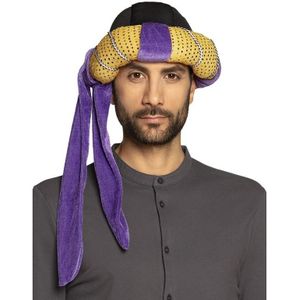 Arabische hoed met paarse sjaal - Verkleedhoofddeksels