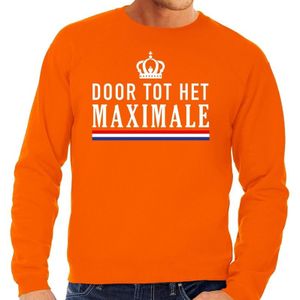 Oranje Door tot het maximale sweater voor heren - Feesttruien