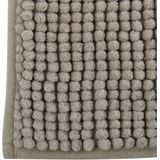 MSV Badkamerkleed/badmat/toilet - voor op de vloer - beige - 40 x 60 cm - microvezel - anti-slip