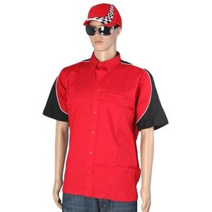 Rode race coureur shirt met pet maat L - Carnavalskostuums