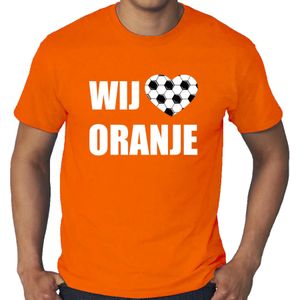 Grote Maten Oranje T-shirt Wij Houden van Oranje Holland / Nederland Supporter EK/ WK Voor Heren XXXXL