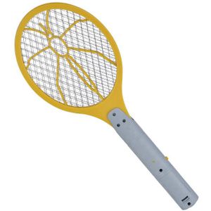 1x Elektrische anti muggen vliegenmeppers geel/grijs 46 x 17 cm - Vliegenmeppers - Ongediertebestrijding