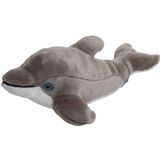 Pluche grijze Dolfijn knuffel van 40 cm - Dieren speelgoed knuffels cadeau - Dolfijnen