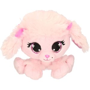 Pluche designer knuffel P-Lushes Pets poedel roze 18 cm - Knuffeldier
