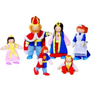 Goki - Buigpoppen - Koninklijke familie - Set van 6 flexibele poppenhuispopjes
