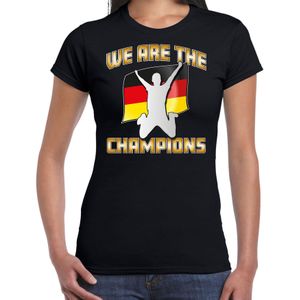 Verkleed T-shirt voor dames - Duitsland - zwart - voetbal supporter - themafeest - Feestshirts