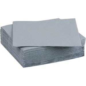 Diner/feest servetten - 30x - zilvergrijs - 38 x 38 cm - papier - 3-laags - Feestservetten