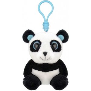 Pluche mini panda knuffel sleutelhanger 9 cm - Knuffel sleutelhangers