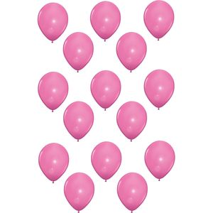 15x stuks Led lampjes/licht ballonnen lichtroze 27 cm - Ballonnen