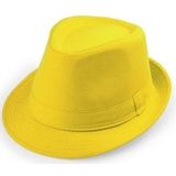 Gele trilby hoedjes voor volwassenen - Verkleedhoofddeksels
