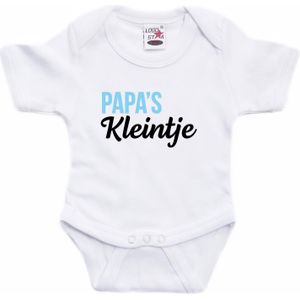 Papas kleintje cadeau baby rompertje wit jongen/meisje - Rompertjes