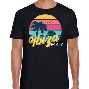 Ibiza zomer t-shirt / shirt Ibiza party zwart voor heren - Feestshirts