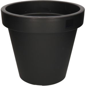 1x Antraciet grijze/zwart kunststof potten voor bloemen/planten 35 cm - Plantenpotten