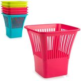 Plasticforte Afvalbak/vuilnisbak/kantoor prullenbak - plastic - fuchsia roze - 30 cm