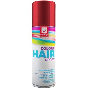 Carnaval haarverf - rood - spuitbus - 125 ml - haarspray - Kleurhaarspray