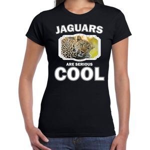 Dieren luipaard t-shirt zwart dames - jaguars are cool shirt - T-shirts