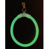 1x Paar groene neon glow in the dark oorbellen - Verkleedsieraden