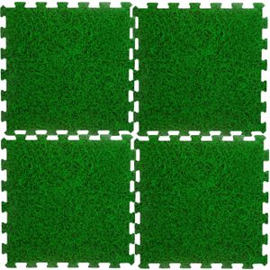 32x Stuks Foam Puzzelmat Zwembadtegels/Fitnesstegels Gras 50 X 50 cm