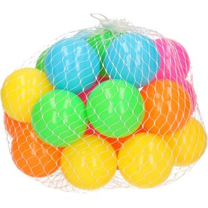 25x Ballenbak ballen neon kleuren 6 cm speelgoed - Ballenbakballen