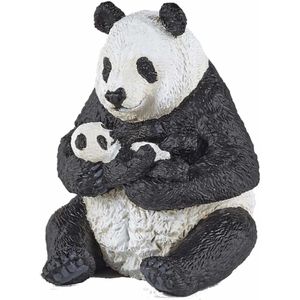 Plastic dieren panda met baby 8 cm - Speelfiguren