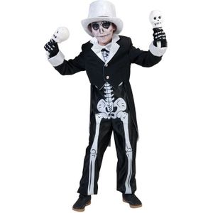 Zwart skelet kostuum voor jongens - Carnavalskostuums