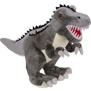 Pluche Knuffel Dinosaurus T-Rex Grijs van 50 cm - Dino Speelgoed Knuffeldieren