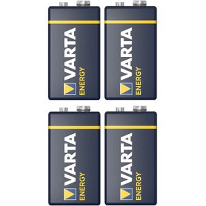 Varta Energy Alkaline batterij - 4x - 9V - blokbatterij - LR61 - batterij 9v blok