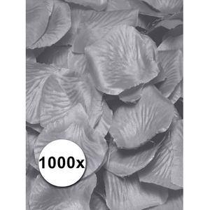 Zilveren rozenblaadjes van stof 1000 st - Rozenblaadjes / strooihartjes