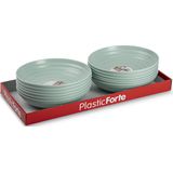 PlasticForte Rond bord/camping - diep bord - D19 cm - mintgroen - kunststof - soepborden