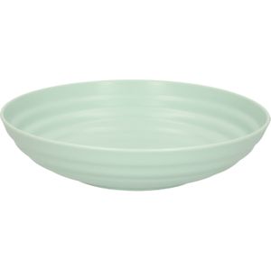 PlasticForte Rond bord/camping - diep bord - D19 cm - mintgroen - kunststof - soepborden