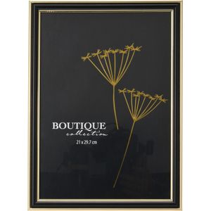 Fotolijstje voor een foto van 21 x 30 cm - zwart/goud - luxe uitstraling - Fotolijsten