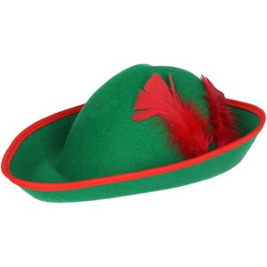 Groene Robin Hood hoed - Verkleedhoofddeksels