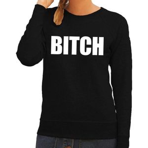 Bitch tekst sweater / trui zwart voor dames - Feesttruien