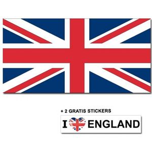 Engelandse vlag + 2 gratis stickers - Vlaggen