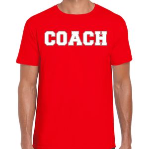 Cadeau t-shirt voor heren - coach - rood - bedankje - verjaardag - Feestshirts