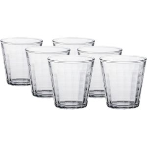 30x Drinkglazen/waterglazen Prisme transparant 220 ml - Koffie/thee glazen Prisme 220 ml