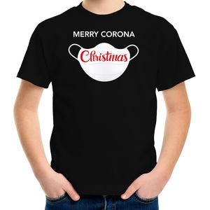 Merry corona Christmas fout Kerstshirt / outfit zwart voor kinderen - kerst t-shirts kind