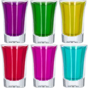 30x shotglazen / borrelglaasjes - 40 ml - glas - rond - shotglas / borrelglas