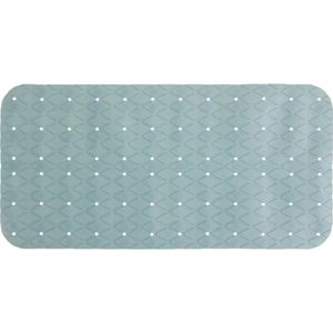 5Five Douche/bad anti-slip mat badkamer - pvc - ijsblauw - 70 x 35 cm - met zuignappen