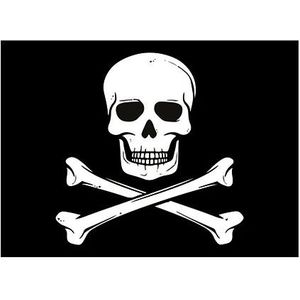 Stickers van Piraten vlag - Feeststickers