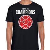 Turkije EK/ WK supporter t-shirt we are the champions met Turkse voetbal zwart heren - Feestshirts