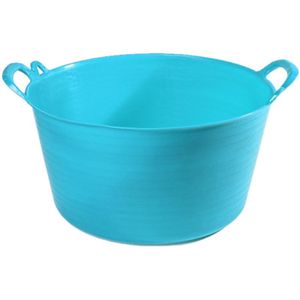 Set van 5x stuks flexibele emmer/wasmand blauw 26 liter - Opbergmanden - Wasmanden - 49 x 44 x 27 cm