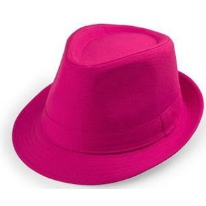 Roze trilby hoedjes voor volwassenen - Verkleedhoofddeksels