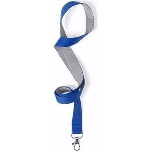 10x sleutelkoord blauw met grijs 50x2 cm - Keycords